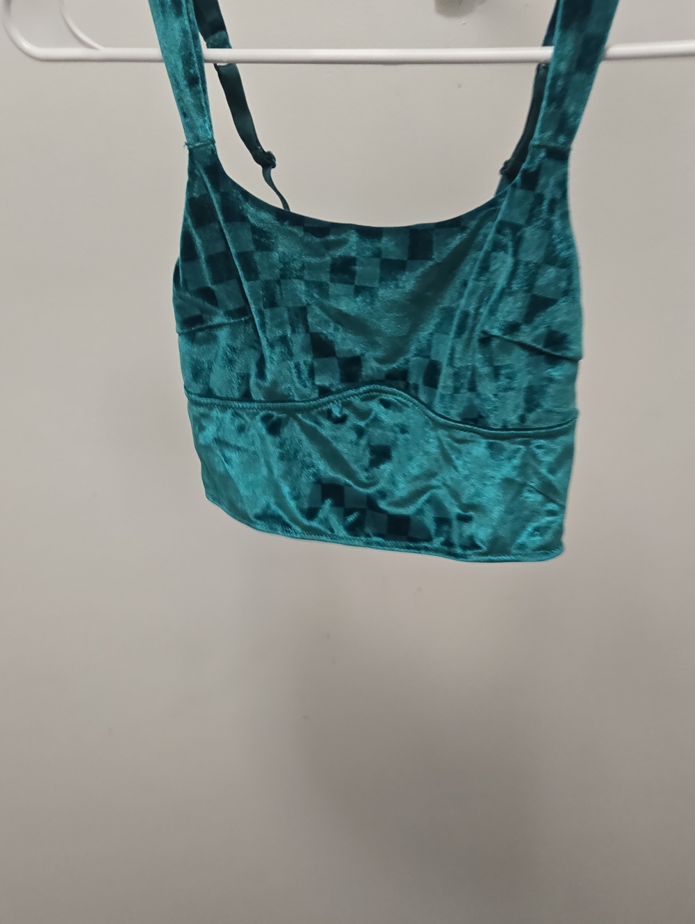 Women’s Teal Satin Crop Bralette
